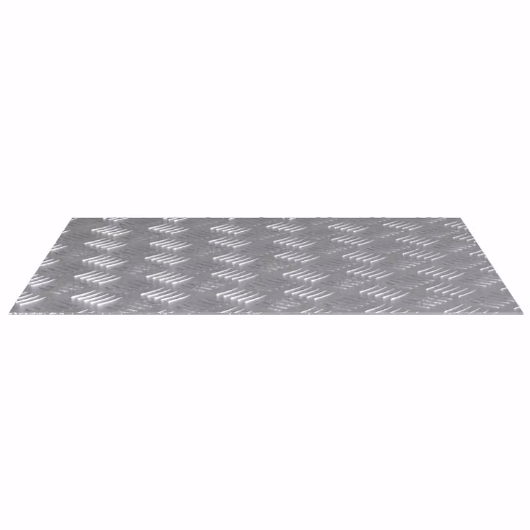 Set di 4 gradini per scale vidaXL in alluminio color argento, L: 60 cm, P: 50 cm
