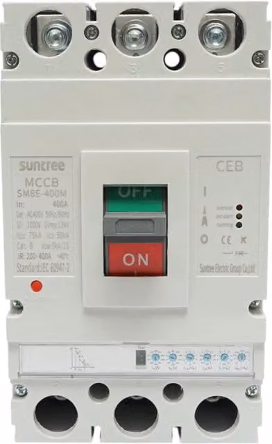 Interruttore automatico MCCB 400 V CA, 3P 400 A, SM8E-400M Suntree