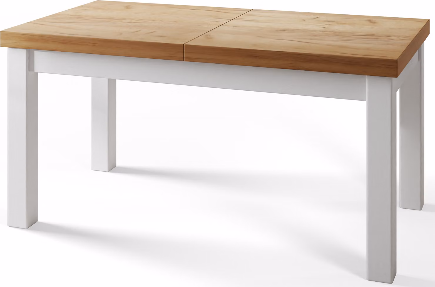 Tavolo da pranzo 140 cm / 180 cm, Tavolo allungabile, Tavolo da cucina, Tavolo da pranzo, Tavolo da soggiorno, Tavolo da camera, Tavolo moderno, Tavolo a soppalco, Gambe bianche, Classico, 140x80, Artigianale