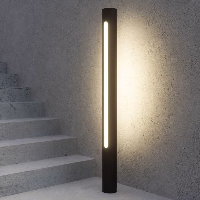 Lampioncino da giardino Tomas Lucande, Alluminio / Grigio / Zincato, Alluminio, Moderno, Lampada LED da esterni