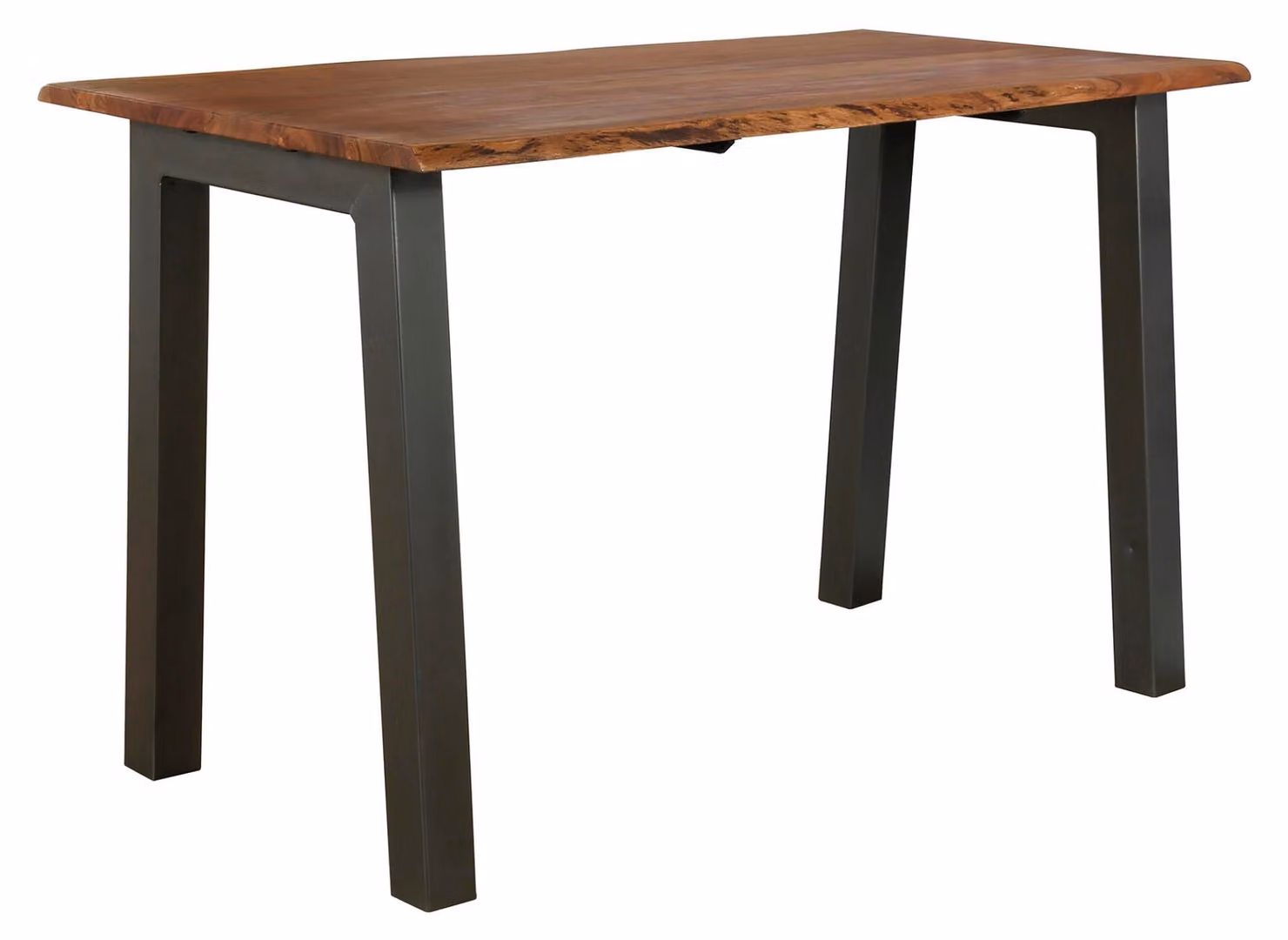 Tavolo da pranzo FURNLUX con bordo in acacia e antracite 147 cm / Colore principale: marrone / Dimensioni: 147 x 92 x 80 cm