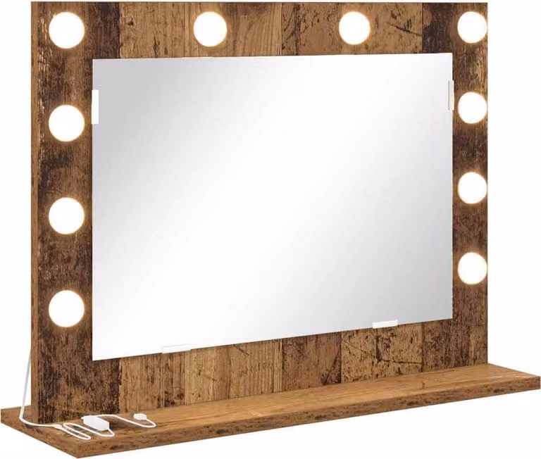Specchio da Vanità Rettangolare Legno vecchio 60 x 45 x 18 cm