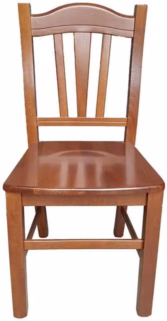 SET 4PZ SEDIA IN LEGNO MASSELLO CON SEDUTA COMPATTA E SCHIENALE ALTO LAVORATO - COLORE NOCE 90X45X46 CM