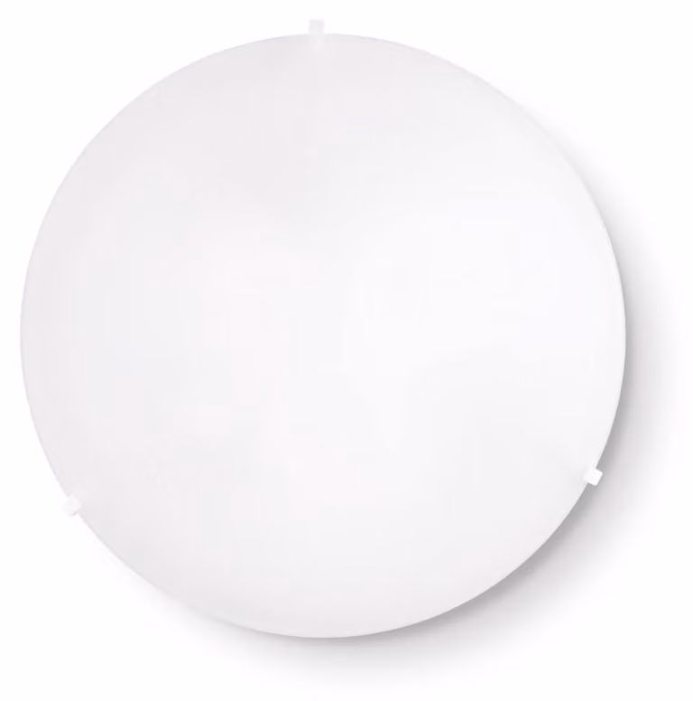 Plafoniera Moderna Simply Vetro Bianco 3 Luci E27