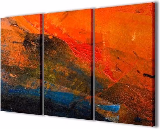 Scheda da Parete Moderna a Tre Pannelli Inquadernata - Pronta da Appendere 90 x 60 cm