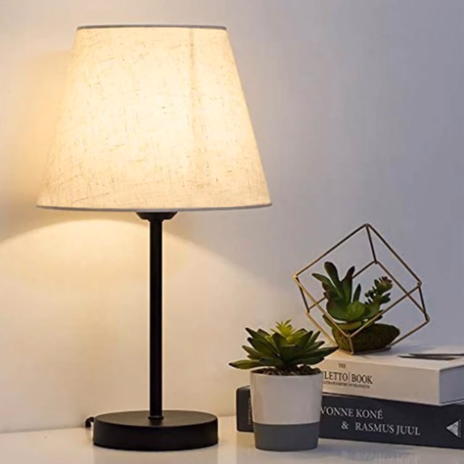 Opviq, AYD- AYD SGN, crema, lampade da comodino, 100% PVC