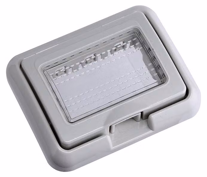 ETTROIT MT2703 Placca con Coperchio 3P Supporto Stagno Idrobox IP55 Compatibile Con Bticino Matix