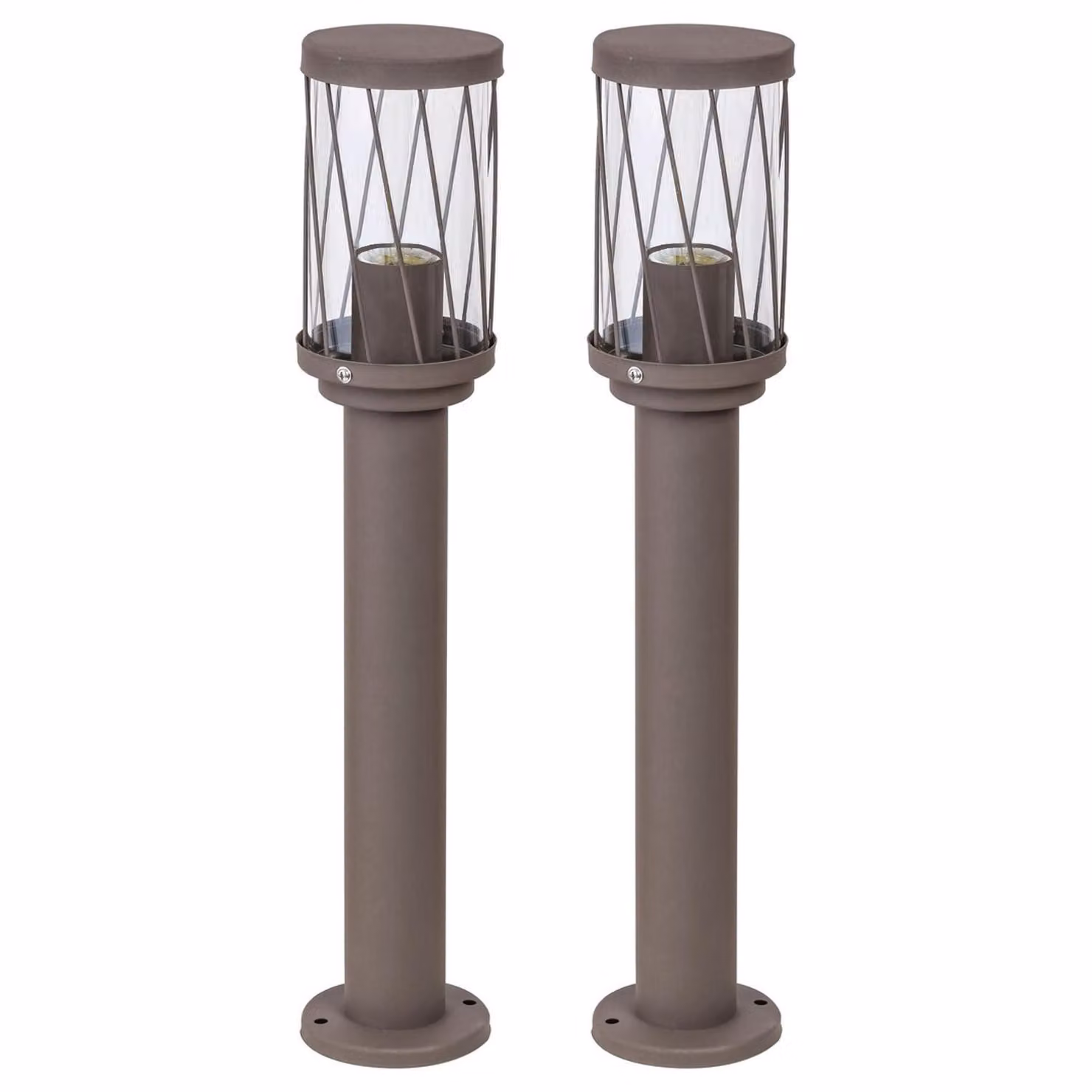 2 lampioni da giardino Rabalux Budapest, grado di protezione IP44, colore marrone, attacco E27, massimo 40W