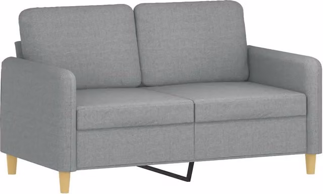 Divano | Divano da soggiorno | Sofa a 2 Posti Grigio Chiaro 120 cm in Tessuto