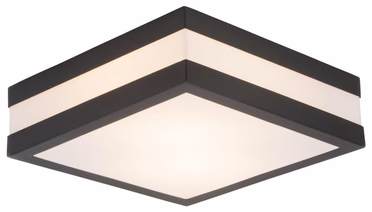 Lampada da soffitto esterna, 2 luci, attacco E27, dimensioni 28,5x8,5 cm, colore antracite/bianco, grado di protezione IP44