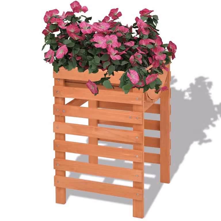 Fioriera rialzata in legno vidaXL per orto o giardino ornamentale, marrone o beige, L/P/H: 38 x 36 x 60 cm