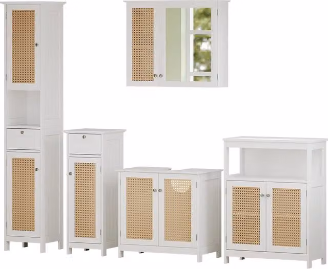 Set di mobili da bagno Rosario Bianco 5 pezzi Vicco