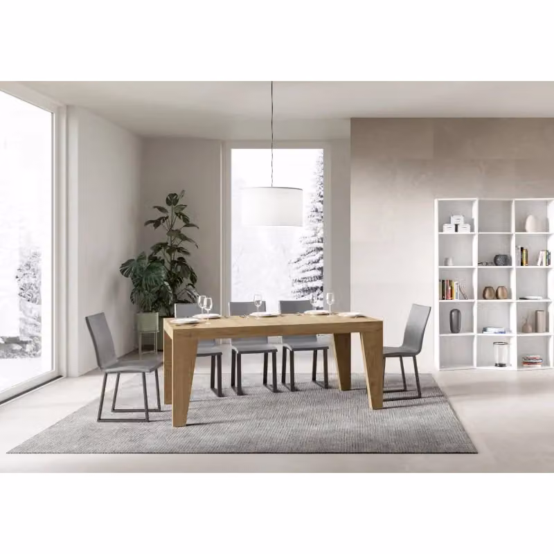 Tavolo allungabile moderno Itamoby in finitura rovere marrone, L/P/H: 160 x 90 x 77 cm (estendibile fino a 264 cm) – 2