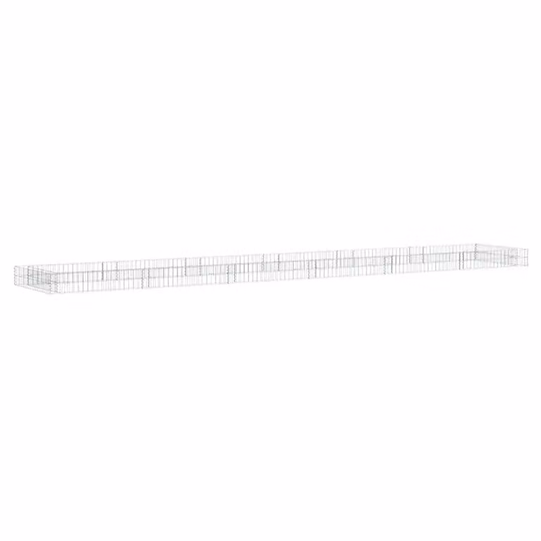 vidaXL Gabbione Letto Rialzato in Acciaio Zincato 600x100x20 cm