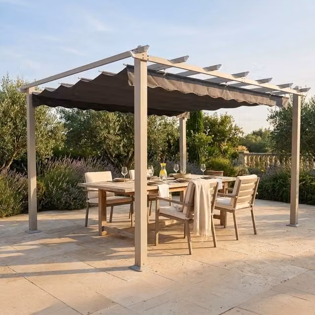 Gazebo da Giardino 3x4 in alluminio e acciaio - DRAKE