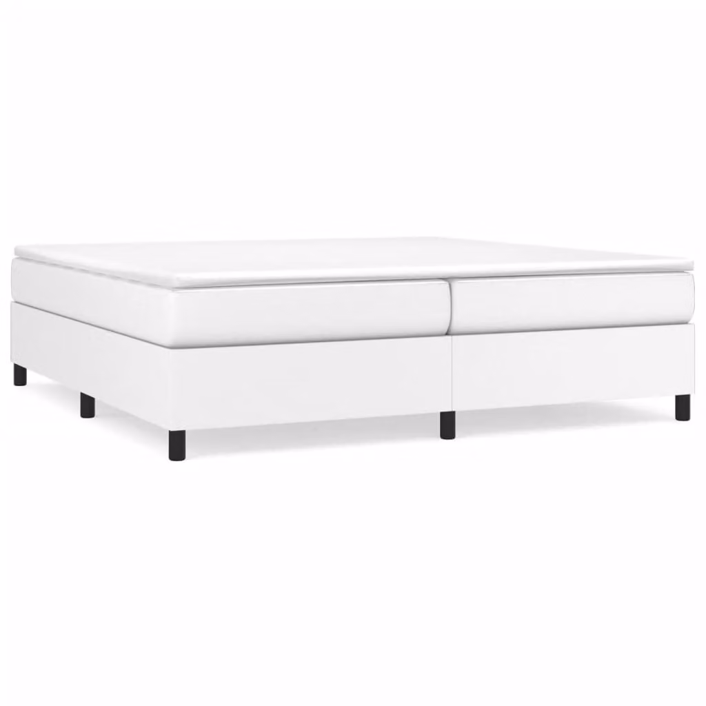 Struttura Letto a Rete a Molle Bianco 200x200 cm in Pelle finta