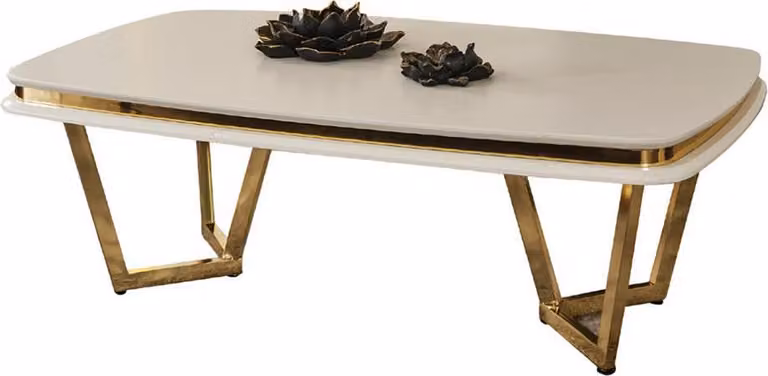 Beige Couchtisch Modern Sofatische Metalltische Robust Wohnzimmertisch
