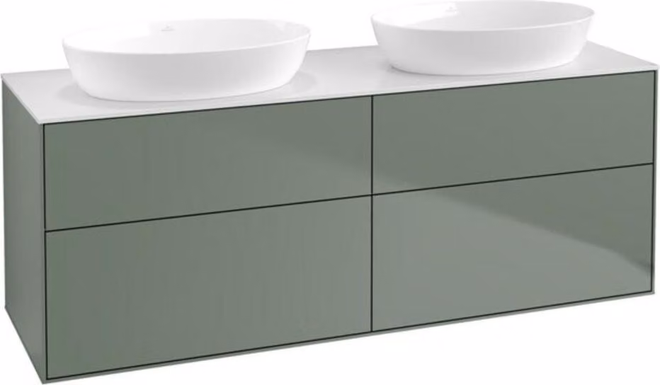 V&B mobile Finion 160x60cm, lavabo pl. wh. m, Oli. m Laccato