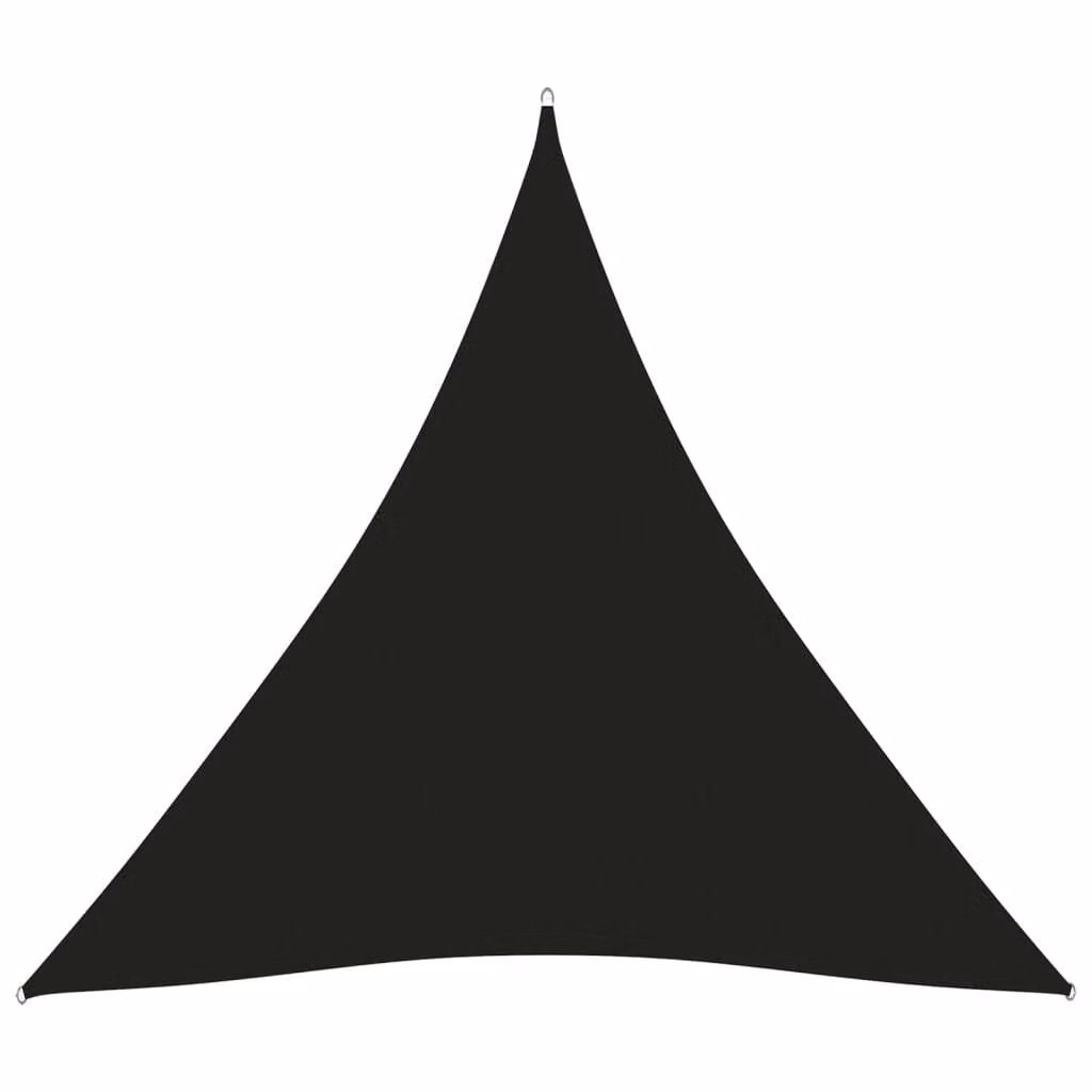 The Living Store Tenda da sole in tessuto Oxford triangolare 3,6x3,6x3,6 m Nero