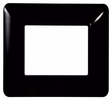 Placca compatibile Bticino Matix 2 moduli plastica colore nero