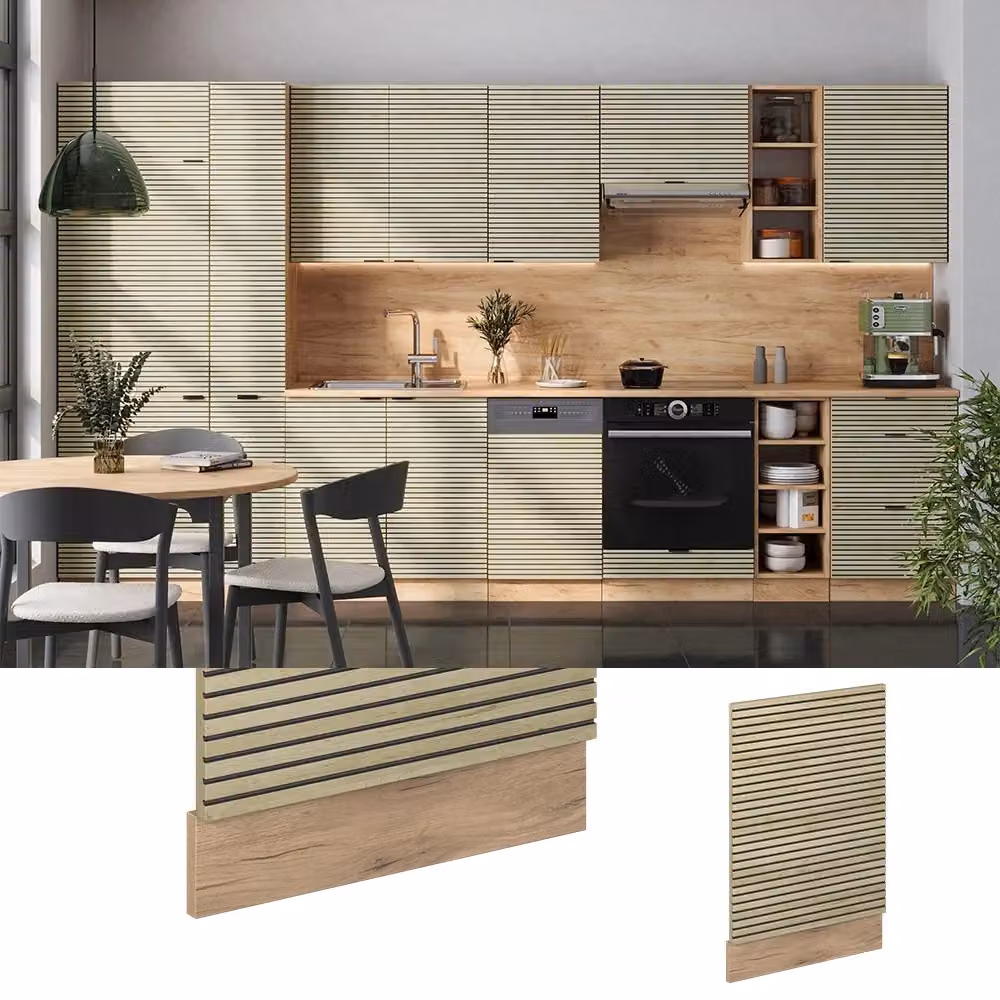 Pannello frontale Vicco Fame-Line in quercia/rovere dorato e antracite, Larghezza: 60 cm – 2