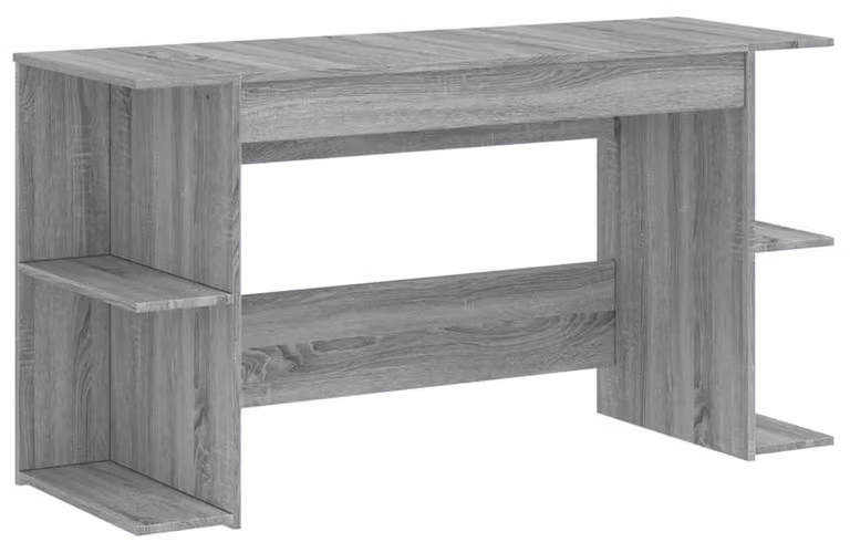 Solidchoice - Scrivania grigia in legno con superficie liscia
