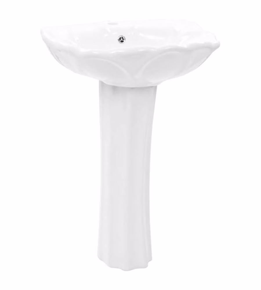 Lavandino a Colonna in Ceramica Bianca 580x510x200 mm