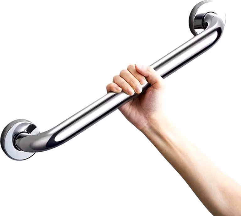 maniglione da bagno in acciaio inox da 40 cm - maniglie di sicurezza per anziani - maniglia di sostegno per uscire dalla vasca da bagno - maniglione a parete per il box doccia o per i gradini - robusta maniglia da bagno