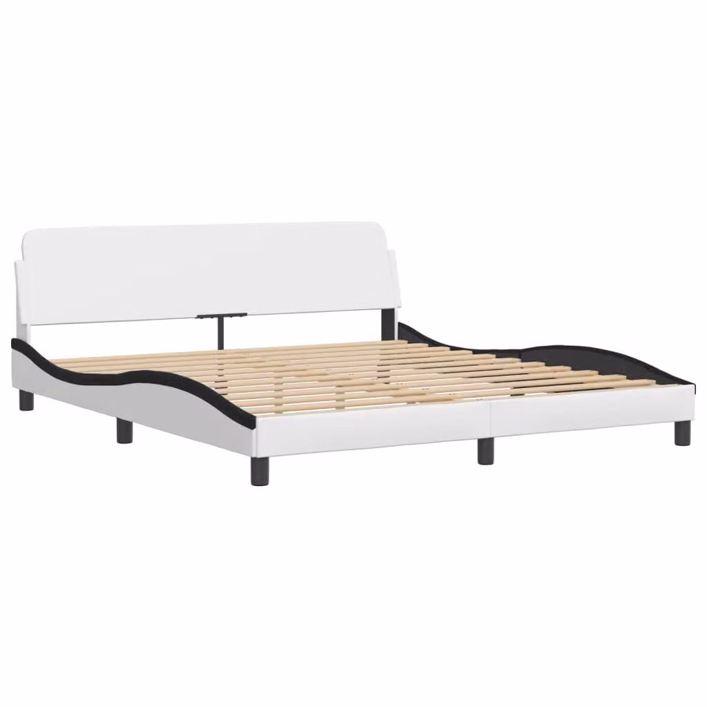Giroletto Dover Bianco e Nero 180x200 cm in Pelle finta