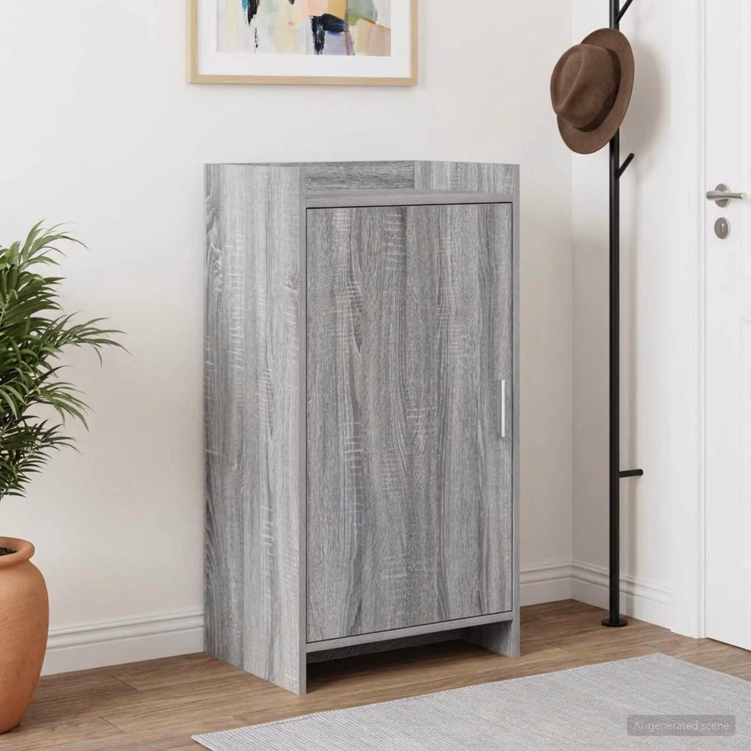 Mobile porta scarpe vidaXL moderno in MDF grigio L/P/H: 48 x 36 x 92 cm