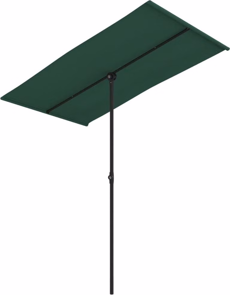 Ombrellone da Esterni con Palo in Alluminio 180x110cm Verde