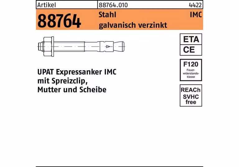 Ancora express Upat IMC 6/10/55 gvz 100 pz