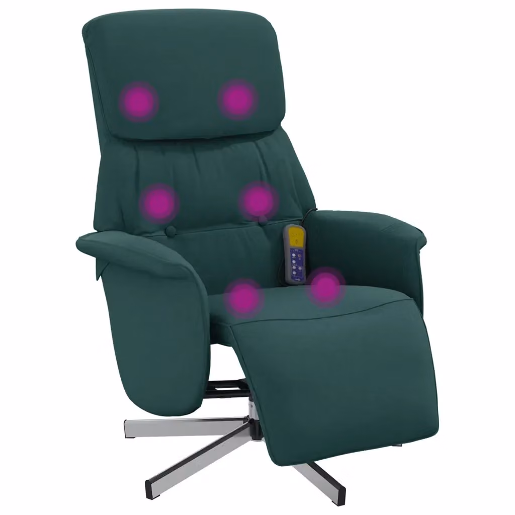 Poltrona Reclinabile Relax vidaXL Verde con Braccioli e Base Girevole 360 Gradi – 2