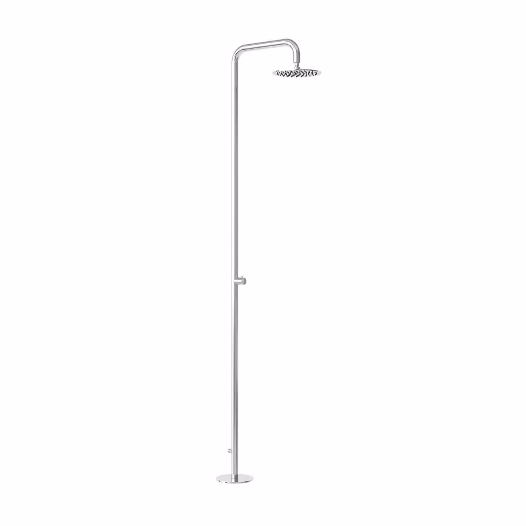 Doccia da esterno MPC con soffione anticalcare da 25 cm in acciaio inox 316L nautico anticorrosione colore argento MX3038C-INOX – 2