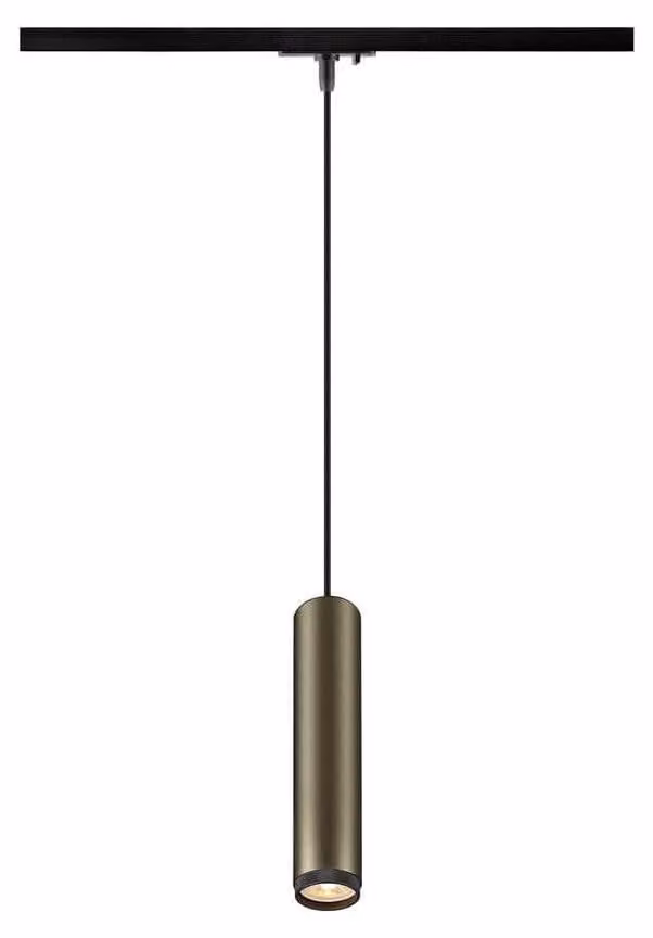 SLV GRIP! L, 1 lampada a sospensione, GU10, lunghezza sospensione 200cm, 1x max. 6W, bronzo/nero 1008472