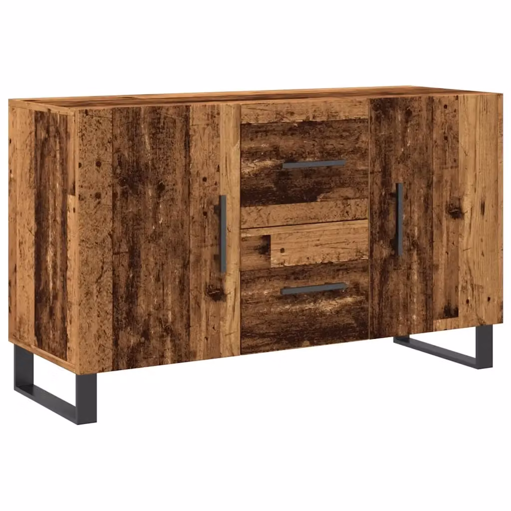 Credenza Buffet Design Mania in Legno Antico Marrone con Ante a Battente, Stile Industrial, L: 100 cm, P: 36 cm, H: 60 cm – 2