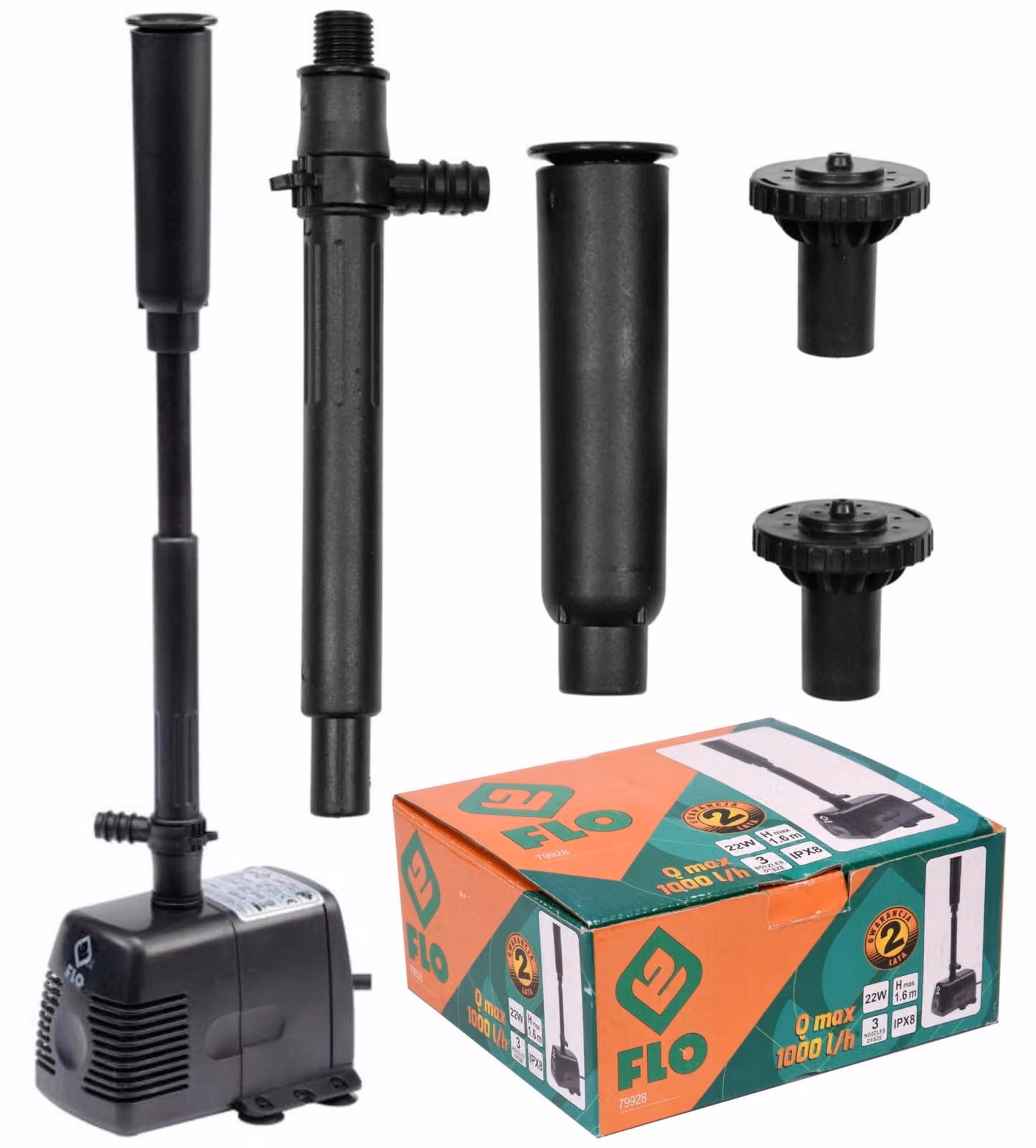 Pompa per laghetto 22W, 1000 l/h