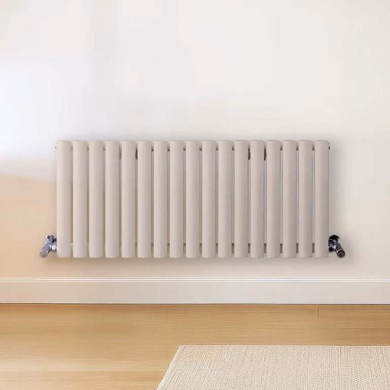 Radiatore di Design Orizzontale Bianco (Pearl Bianco) - 400mm x 1000mm - Pannello Doppio  - Revive