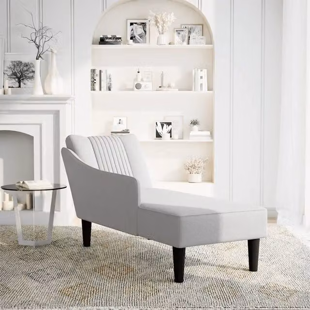 Sdraio moderna vidaXL in tessuto grigio con braccioli e imbottitura in schiuma