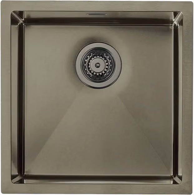 Lavello IRIDE F3" 1 vasca ACCIAIO INOX Finitura: GUN METAL, incasso: slim, sottotop e filotop, 45X45 prof. 19 012252.L82.X0.01.2022
