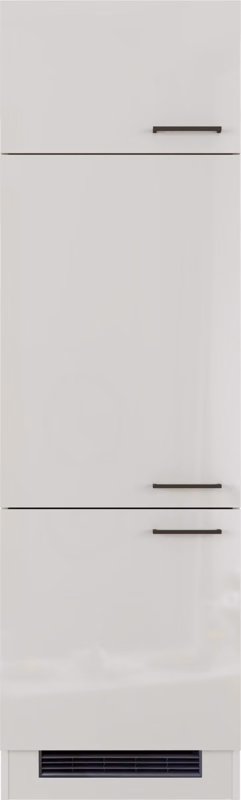 Mobile per frigorifero da incasso - altezza 88 cm Flex Well Lund 60 x 57 x 200 cm grigio chiaro lucido grigio fumo opaco