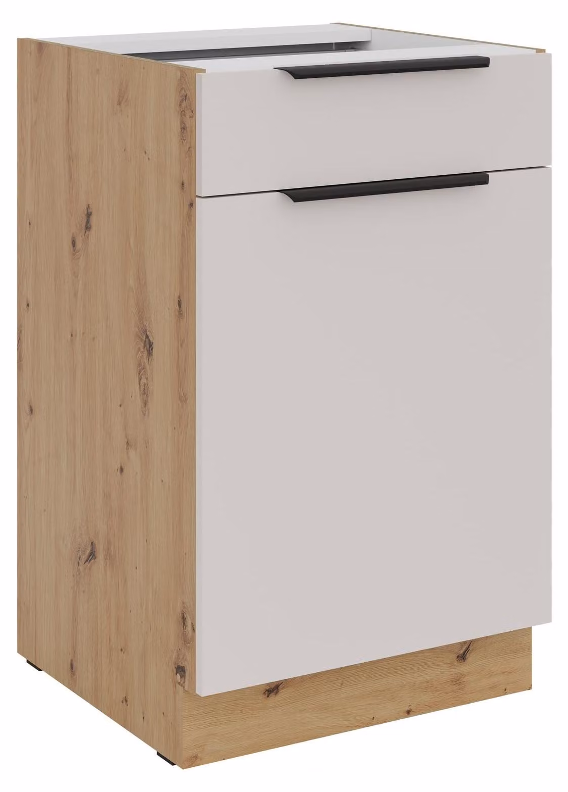 Mobile base da cucina 50 cm Cucina SOLANO Beige cashmere opaco + Rovere Artisan opaco Linea cucina Blocco cucina Cucina Cucina componibile