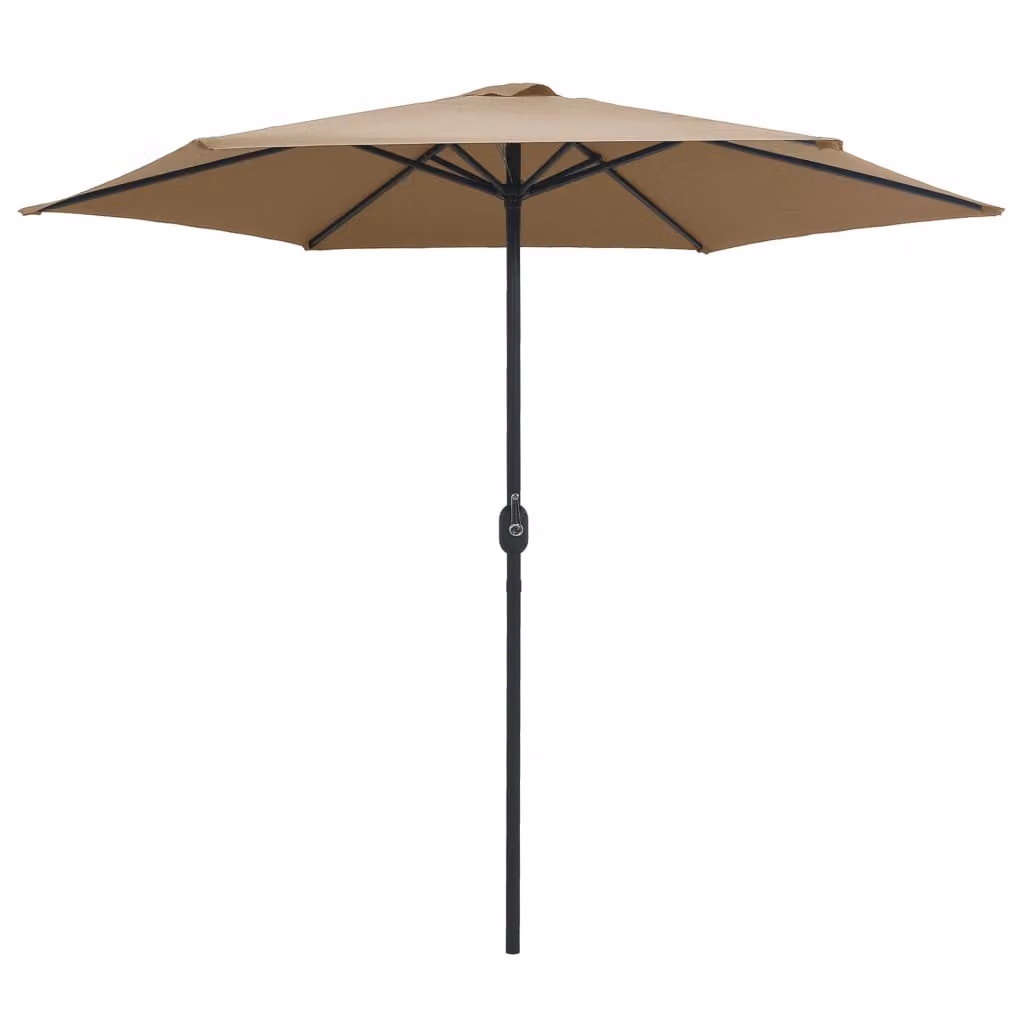 vidaXL Ombrellone con palo in alluminio 270x246 cm Taupe