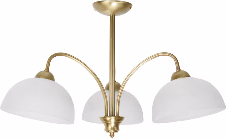 Lampada da soffitto tradizionale con finitura patinata e paralumi bianchi LIMBA 1-732