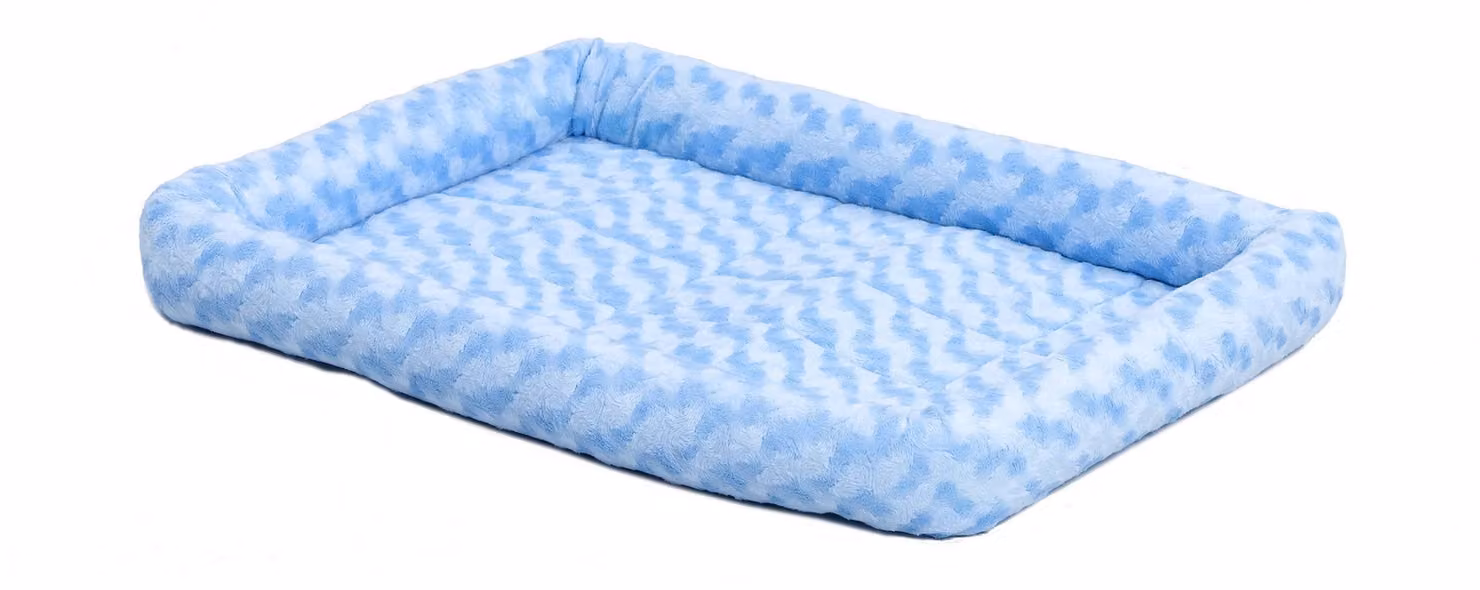 MidWest Homes for Pets - Cuccia "QuietTime" modello Fashion, taglia XS-H, con bordo imbottito in ecopelle