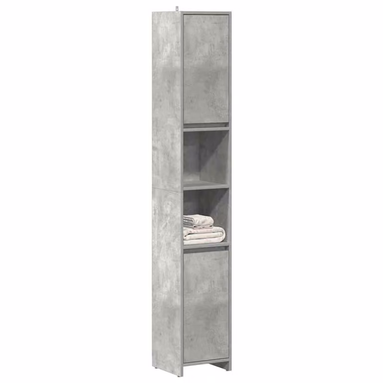 Mobile da bagno moderno vidaXL in legno MDF grigio opaco L/P/H: 30 x 30 x 183,5 cm