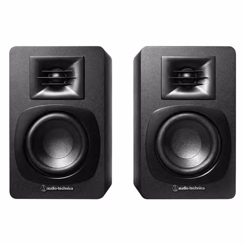 Coppia di casse attive bookshelf Audio Technica AT-SP3X con Bluetooth, colore nero, 30W – 3