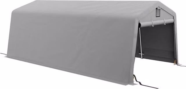 Tenda Garage Carport - Xylo - 6,2x3,3x2,4m Acciaio Galvanizzato PE Impermeabile Anti-UV