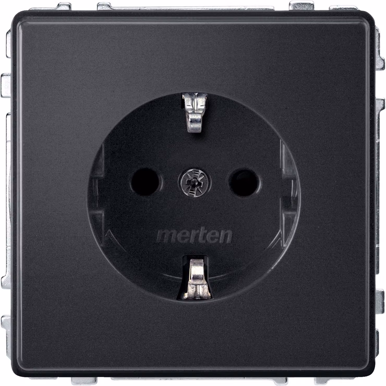 Presa SCHUKO, protezione contro le scosse elettriche potenziata, morsetti a innesto, antracite, AQUADESIGN