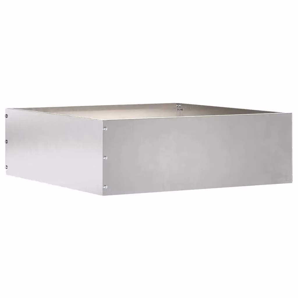 Bordura per prato vidaXL in acciaio inox argento L/P/H: 40 x 40 x 13 cm